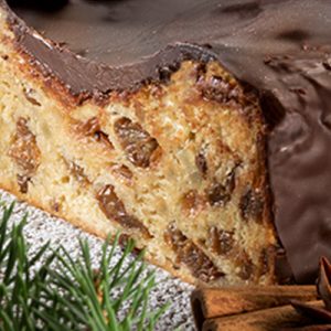 Rosinen-Schokoüberzug Stollen